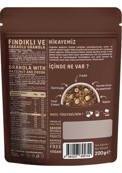 Granola - Fındık & Kakao 200g - 3'lü Paket