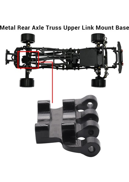 Metal Arka Aks Kafes Üst Bağlantı Sabitleme Kaidesi Eksenel SCX24 90081 C10 1/24 Rc Paletli Araba Yükseltme Parçaları Aksesuarları, 3 (Yurt Dışından)