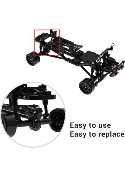 Metal Arka Aks Kafes Üst Bağlantı Sabitleme Kaidesi Eksenel SCX24 90081 C10 1/24 Rc Paletli Araba Yükseltme Parçaları Aksesuarları, 3 (Yurt Dışından)