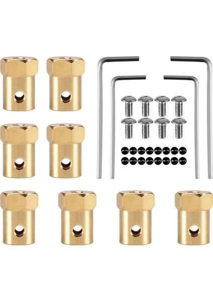 8 Adet 5mm Ila 12MM Pirinç Birleştirici Tekerlek Göbeği Altıgen Adaptör Wpl D12 C14 C24 B14 B24 B16 B36 Mn D90 MN99S Rc Araba Parçaları (Yurt Dışından)