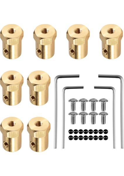 8 Adet 5mm Ila 12MM Pirinç Birleştirici Tekerlek Göbeği Altıgen Adaptör Wpl D12 C14 C24 B14 B24 B16 B36 Mn D90 MN99S Rc Araba Parçaları (Yurt Dışından)