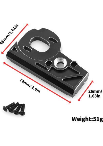Alüminyum Alaşımlı Motor Isı Emici Sabit Sabitleme Kaidesi 1/10 Rc Paletli Eksenel SCX10 Pro Yükseltme Parçası (Yurt Dışından)