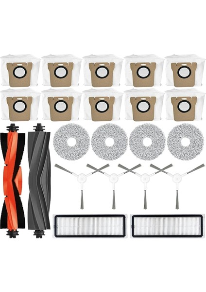 Xiaomi Mijia Omni 2 C102CN, B101CN, B116CN, X10+ Ana Yan Fırça Hepa Filtre Paspas Toz Torbaları Yedek Parçalar Aksesuarlar (Yurt Dışından)