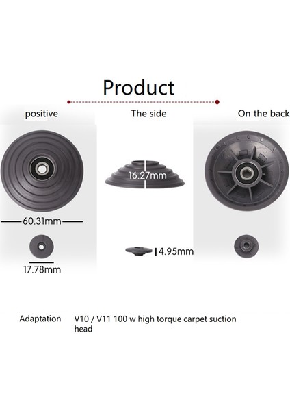 Dyson Elektrikli Süpürge Zemin Fırçası Emiş Başlığı Elektriklendirme Arayüz Kapağı Her Iki Tarafta, B (Yurt Dışından) modelleri