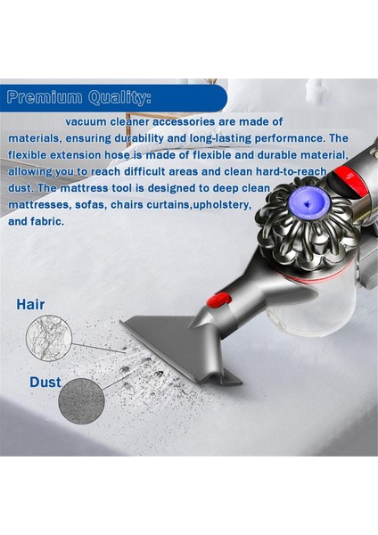 Dyson V7 V8 V10 V11 V15 Kablosuz Elektrikli Süpürgeler Için Uzatma Hortumu ve Hızlı Çıkarma Düğmesi ile Yatak Alet Takımı (Yurt Dışından) modelleri
