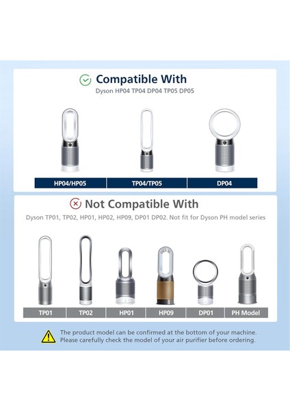 Dyson TP04 HP04 DP04 TP05 HP05 Pure Cool Hepa Arıtıcı Için Hepa Karbon Filtresi Kapalı Iki Aşamalı 360 Derece Filtre Sistemi (Yurt Dışından) modelleri