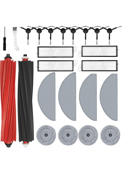 Roborock S8 Maxv Ultra ve S8 Max Ultra Robot Süpürge Silindir Yan Fırça Hepa Filtreler Paspas Pedleri Aksesuarlar (Yurt Dışından)