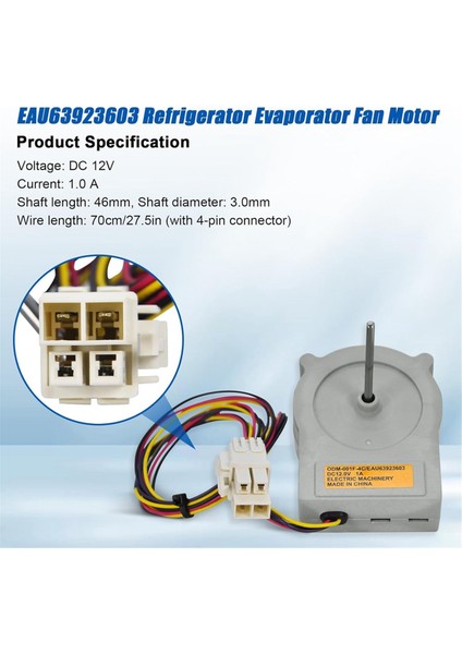 EAU63923603 Lg ve Kenmore Buzdolapları Için Buzdolabı Buharlaştırıcı Fan Motoru Montajı EAU65058305 AP6317197 PS12383671 (Yurt Dışından) modelleri