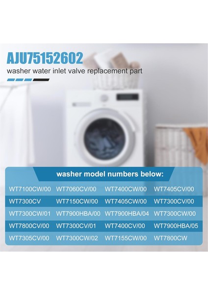 AJU75152602 Lg Çamaşır Makinesi Için Su Giriş Vanası 5221EA1008S 4873914 AP6335382 PS12580369 EAP12580369 DC12V'YI Değiştirir (Yurt Dışından) fırsatları