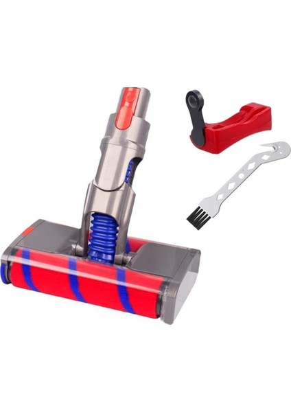 Dyson V8 V7 V10 V11 V15 Elektrikli Zemin Fırçası Yumuşak Tüylü Çift Silindirli Fırça Tetik Kilidi ile Vakum Aparatı (Yurt Dışından)