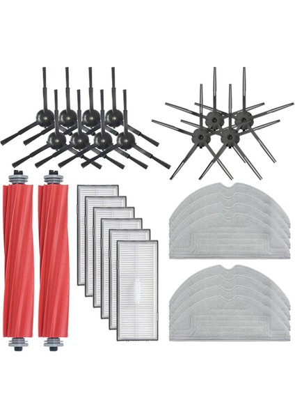 Roborock G10S/G10S Pro/s7 Maxv Ultra Robot Süpürge Filtresi Ana Yan Fırça Paspas Bezi Için 28 Adet Aksesuar Seti (Yurt Dışından)