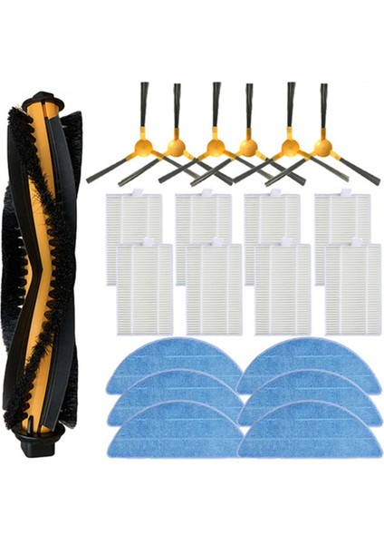 Kabum Smart 700 / 500 Robot Süpürge Aksesuarları Ana Silindir Yan Fırça Hepa Filtre Paspas Bezi 21 Adet (Yurt Dışından)