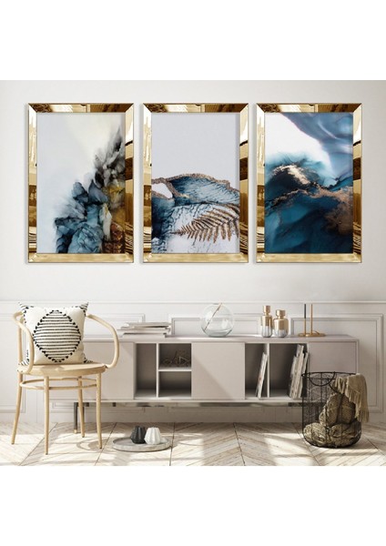 Renkli Gümüş Pleksi Kenar Mdf Tablo