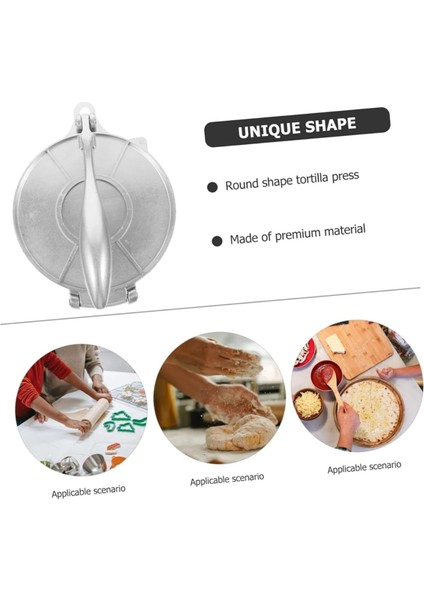 Alüminyum Alaşımlı Tortilla Pres Flapjack Makinesi Krep Makinesi Gözleme Yapımcısı Döküm Alüminyum Tortillalar Ev Yapımı A (Yurt Dışından)
