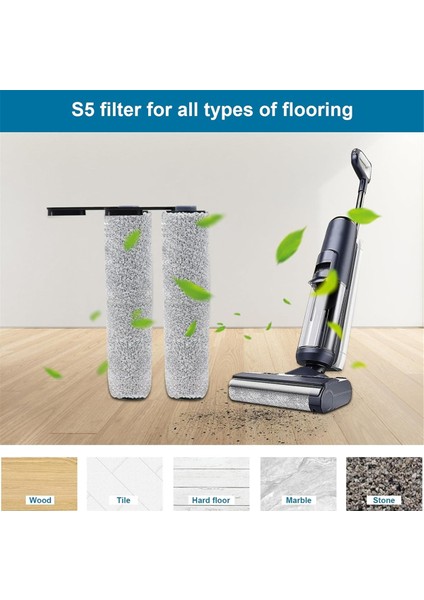 Tineco Floor One S5/floor One S5 Pro Kablosuz Islak Kuru Elektrikli Süpürge Fırçası Için Silindir Fırça Değişimi ve Filtreler (Yurt Dışından)