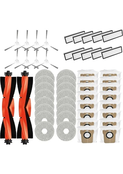 Xiaomi Robot Vakum X20+ / X20 Plus Aksesuarları Ana Yan Fırça Hepa Filtre Paspas Bezi Toz Torbası Yedek Parçaları (Yurt Dışından)