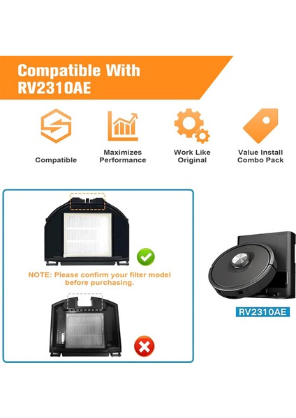 Shark AV2310AE/RV2310AE Matrix Robot Süpürge Ana Yan Fırça Hepa Filtreleri Için Yedek Parçalar (Yurt Dışından) indirimleri