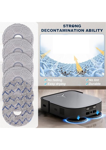 Ecovacs Deebot X2 / X2 Omni / X2 Pro / DEX86 Robot Süpürge Yedek Parçaları Için Yedek Aksesuar Seti (Yurt Dışından)