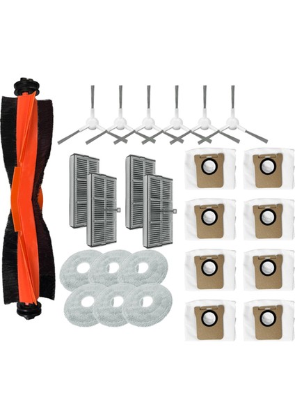 Xiaomi Mijia M30S D103CN Yedek Parça Aksesuarları Yan Fırça Hepa Filtre Paspas Bezi Toz Torbası (Yurt Dışından)