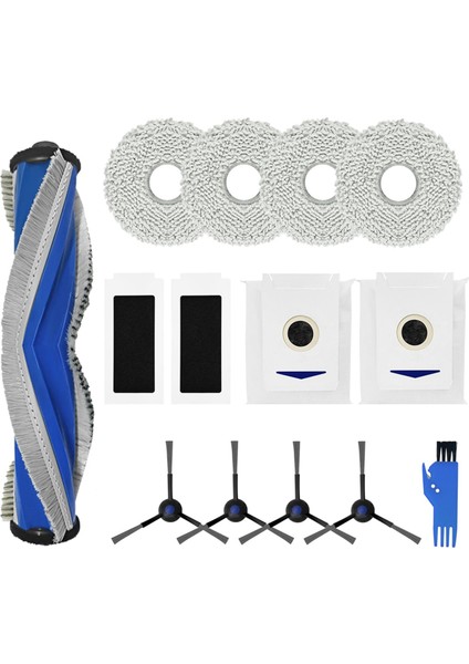 Ecovacs Deebot T30 Pro Omni Ana Yan Fırça Aksesuarları Hepa Filtre Toz Torbaları Paspas Bezi (Yurt Dışından)