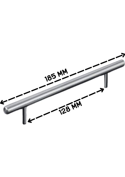 5 Adet Keijo Inox 128 mm Paslanmaz Kulp (Mobilya Dolap Kulbu Kulp Modeli)