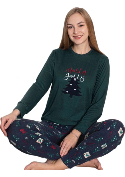 Bayan Termal Yılbaşı Pijama Takımı 2104