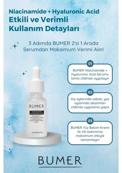 Niacinamide + Hyaluronic Acid Yoğunlaştırılmış Yüz Bakım Serumu 20ML. fırsatları