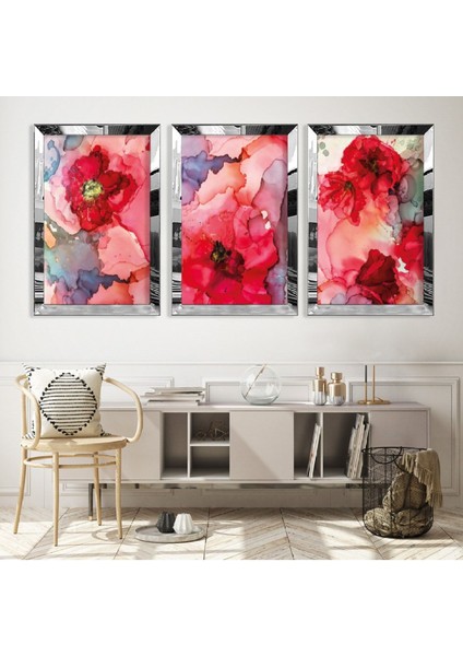 Renkli Gümüş Pleksi Kenar Mdf Tablo