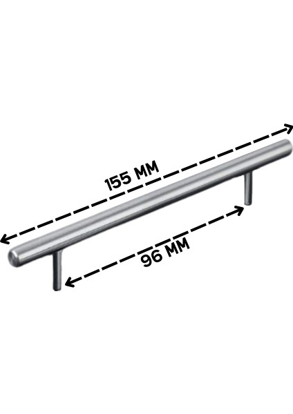 5 Adet Keijo İnox 96 mm Paslanmaz Kulp