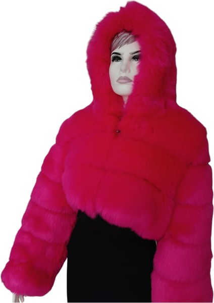 Peluş Kürk, Kürk, Crop Mont, Fuşya Kürk fiyatları