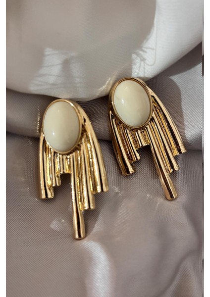 Beyaz Mineli Sarkıt Küpe modelleri