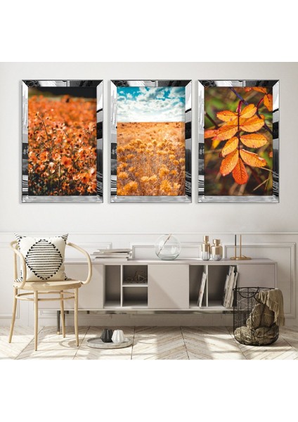 Doğa Manzara Gold Pleksi Kenar Mdf Tablo