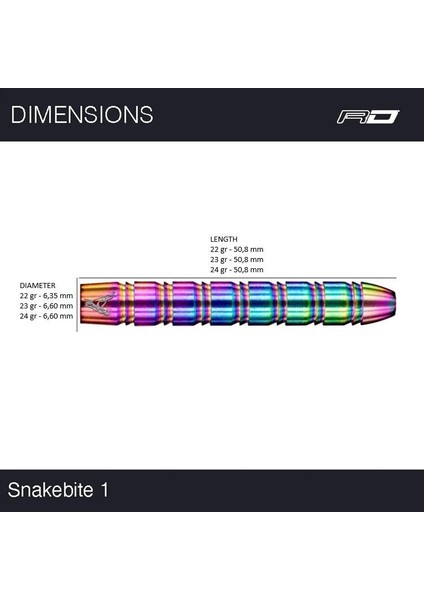 Peter Wright Snakebite 1 % 90 Tungsten Çelik Uçlu Dart Oku modelleri