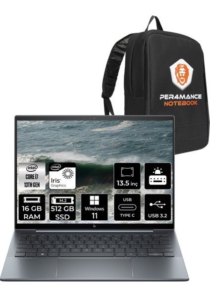 Dragonfly Gen 4 Intel Core I7 1355U 16GB 512GB SSD 13.5" 3K2K OLED W11P Taşınabilir Bilgisayar & Per4 Çanta 819Z6EAPN307