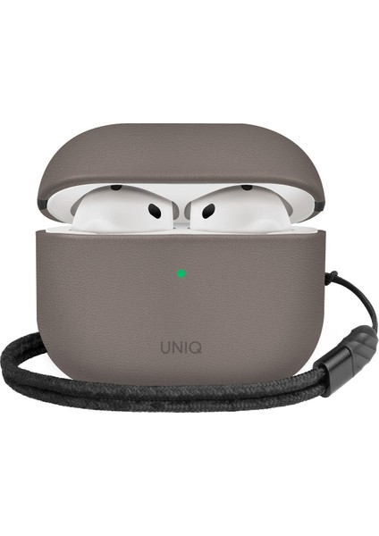 Airpods 4 (4.nesil) Uyumlu Kılıf Lyden Ds Serisi Vegan Deri Kaplama Kablosuz Şarj Destekli