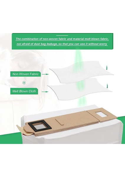 12 Paket Vakum Torbası Değiştirme S7 T7S T7S Plus Toz Torbası Elektrikli Süpürge Aksesuarları Yedek Parça (Yurt Dışından) fiyatları