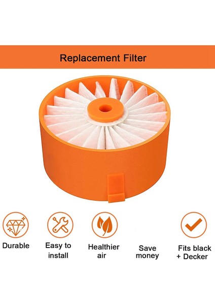 Blackdecker BSV2020G BSV2020P Powerseries Extreme Akülü Elektrikli Süpürge Aksesuarları Için Yedek Filtre (Yurt Dışından) modelleri