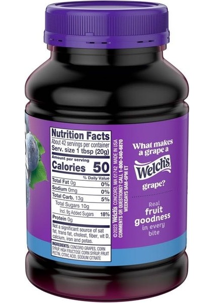 Welch's Concord Grape Jam 850 gr