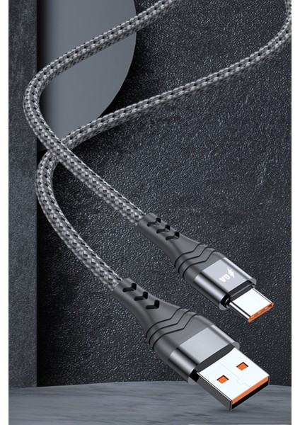 J16 Type-C 6A/66W Hızlı Şarj Kablosu -3mt