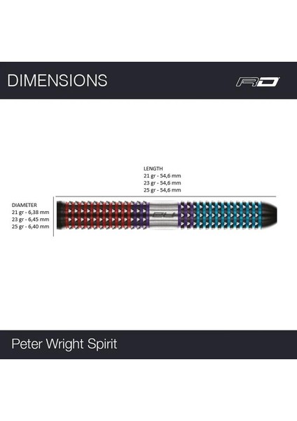 Peter Wright Snakebite Spirit % 90 Tungsten Çelik Uçlu Dart Oku modelleri