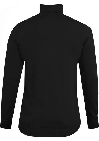 Siyah Tam Balıkçı Yaka Triko Kazak fiyatları