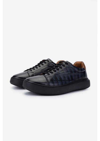Erkek Hakiki Deri Siyah Deri Sneakers & Spor Ayakkabı 1093 2570 Erk Ayk SK24-25 Sıyah Dr indirimleri