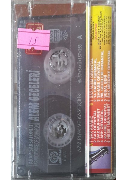 Arap Saksafonu Alem Geceleri Kaset