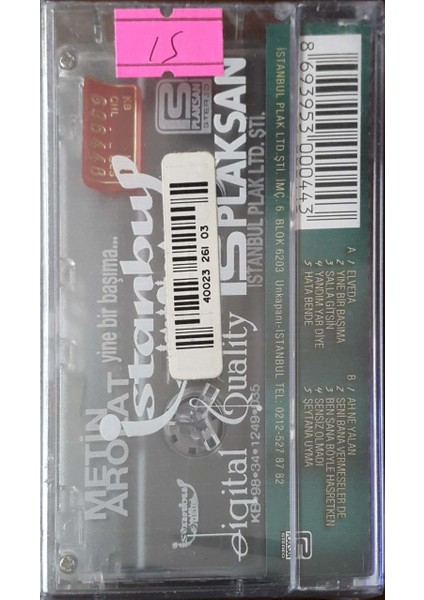 Metin Arolat Yine Bir Başıma Açılmamış Jelatininde Kaset fiyatları