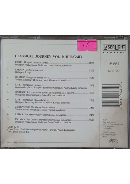 Classical Journey Vol 2 Hungary CD fiyatları