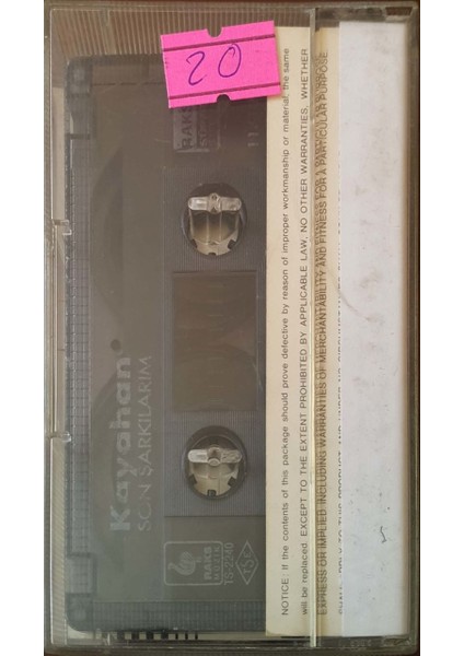 Kayahan Son Şarkılarım Kaset