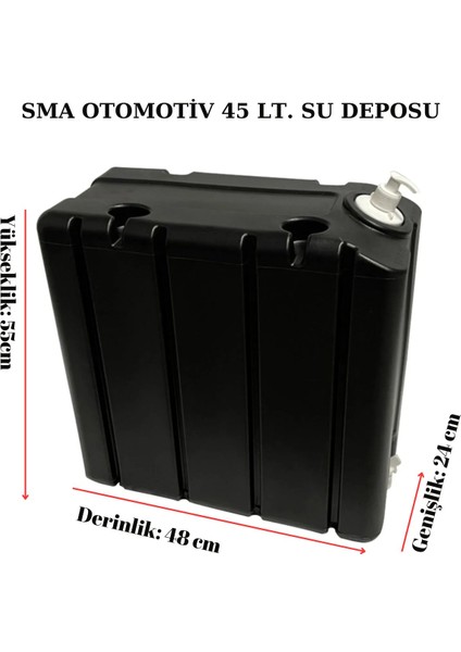 Karavan, Römork, Dorse, Bahçe, Piknik, Off-Road, Outdoor, Tekne, Yat, 45 Litre Plastik Su Deposu