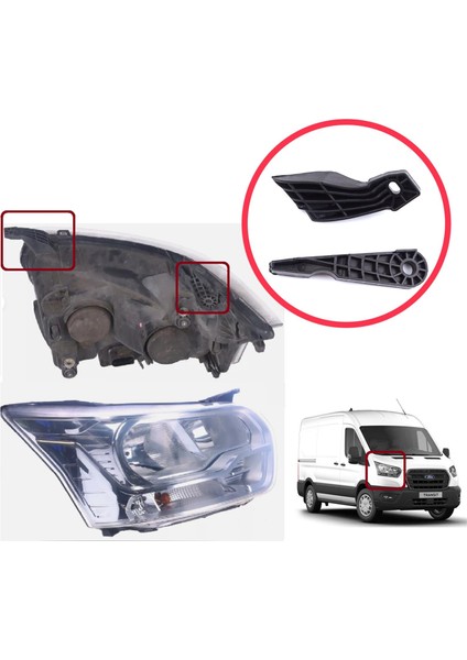 BHL575-2 Ford Transit Mk8 V363 2013-2024 BK31-13W029-BG Için Sağ Ön Far Ayak Tamir Seti modelleri
