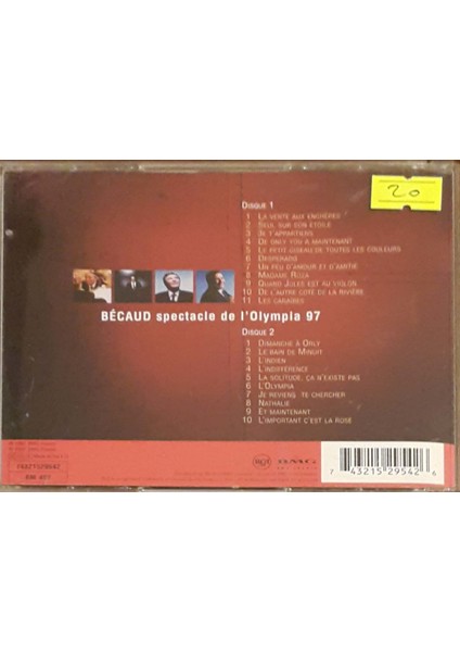 Becaud Spectacle – De L' Olympia Bruno Coquatrix 97 CD fiyatları