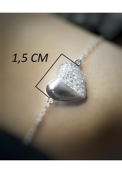 Kalp 925 Ayar Gümüş Bileklik modelleri